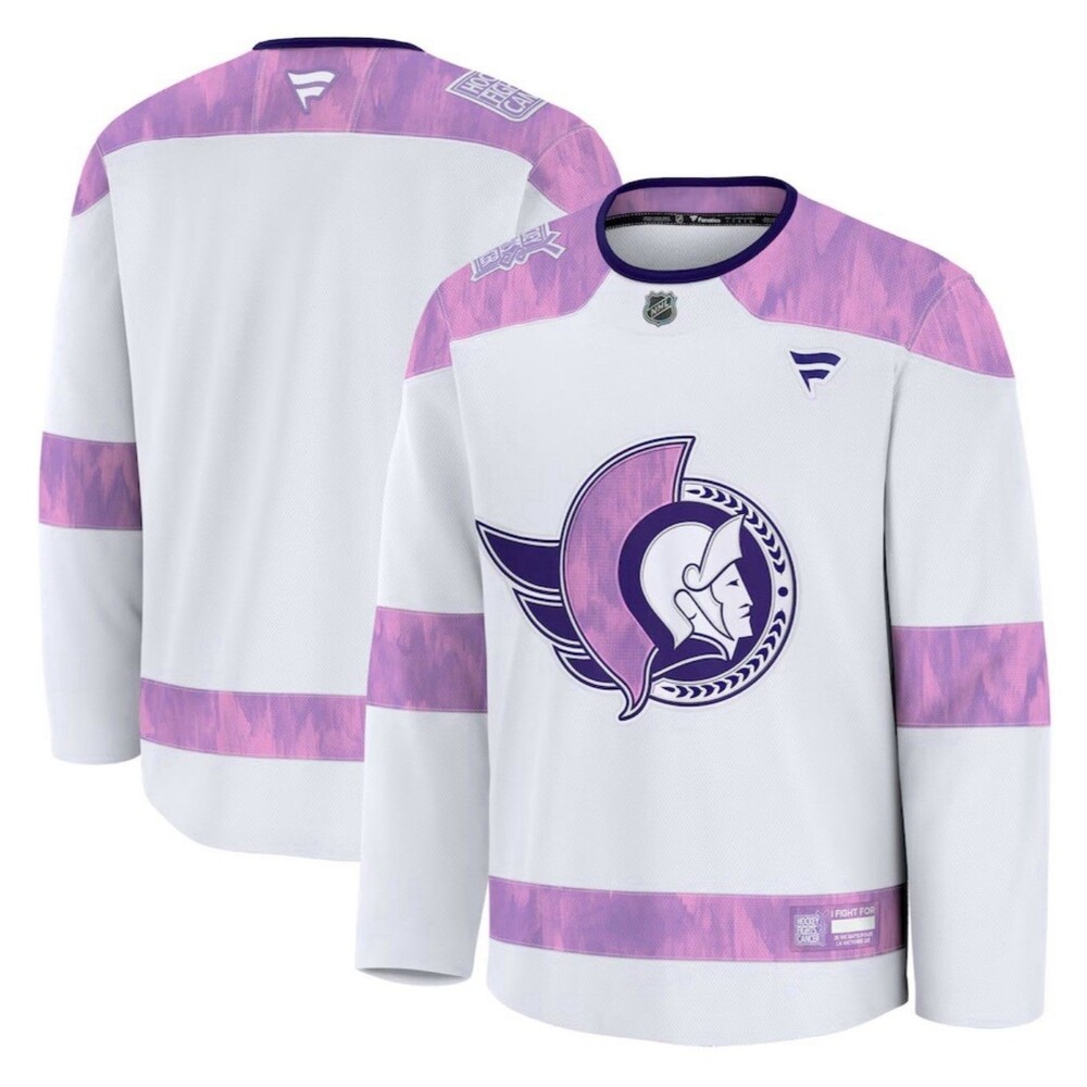 Size 2XL Fanatics Ottawa Senators Hockey Fights Cancer Jersey 2024 NHL NEW